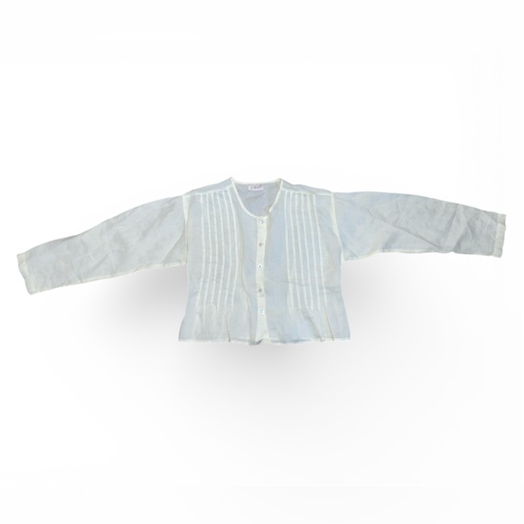 Kleen Tops - Women's Kleen Butter Yellow 100% Linen Made in USA Button Down Shirt